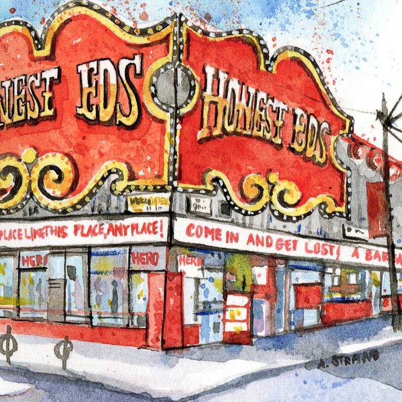 Honest Ed's/ Fine Art Print/ Wall Art/ Wall Decor/ Toronto Etsy