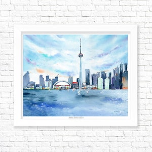 Toronto Skyline/ Fine Art Print/ Toronto Painting/ Toronto Art/ Wall Decor/ Wall Art/ Home Decor/ Wall Hanging