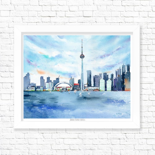 Toronto Skyline/ Fine Art Print/ Toronto Painting/ Toronto Etsy Canada