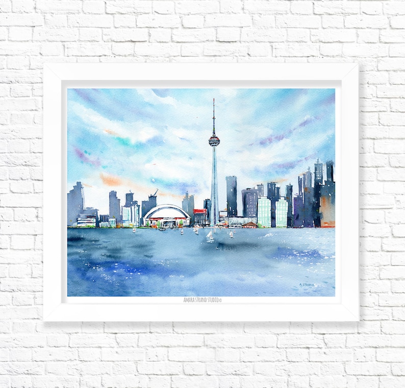Toronto Skyline/ Fine Art Print/ Toronto Painting/ Toronto Etsy Canada