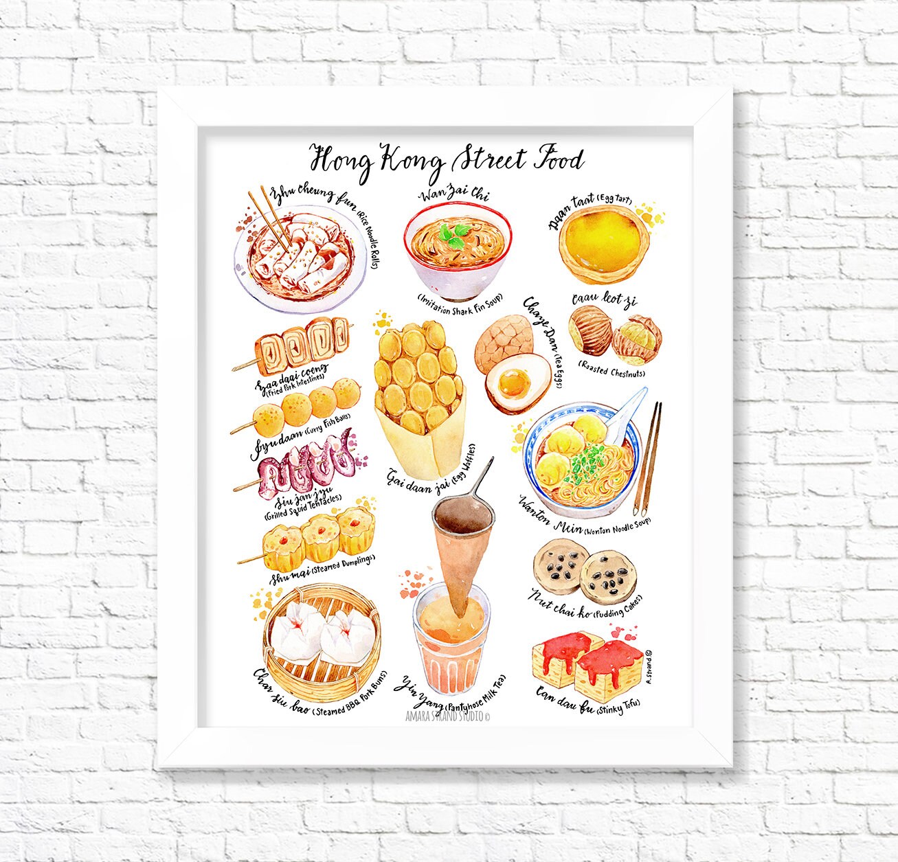 Hong Kong Street Food/ Fine Art Print/ Food Poster/ Food Etsy Canada