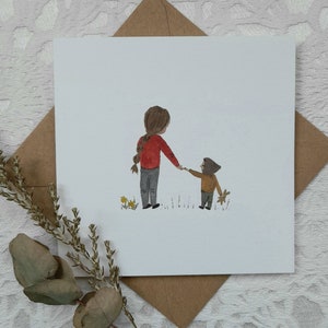 Nimm meine Hand, Grußkarte, Mutter und Kind, Geschwister, Schwester, Bruder, Geburtstag, Muttertag, Lehrer, Tagesmutter, Mama, Danke, Liebe