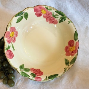 Franciscan Earthenware 9&quot; Round Serving Bowl - Desert Rose Pattern, Made in the USA, Excellent Condition, Brown TV Backstamp