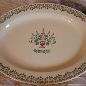 Knowles American Tradition 13.5&quot; Platter - Penelope&#39;s Flower Basket Pattern