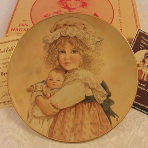 1978 Jan Hagara Collector Plate - Adrianne and The Bye-Lo Doll in the Original Box