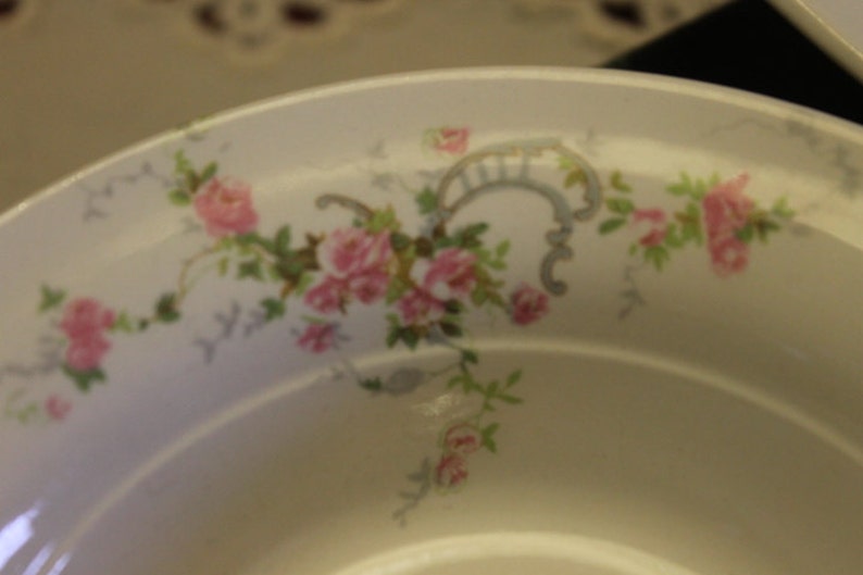 Arborose Pattern Set of 4 Tab Handled Limoges Cereal Bowls by West Wood China