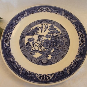 Royal China Blue Willow 12.25 Chop Plate in Great Condition Round Platter image 1