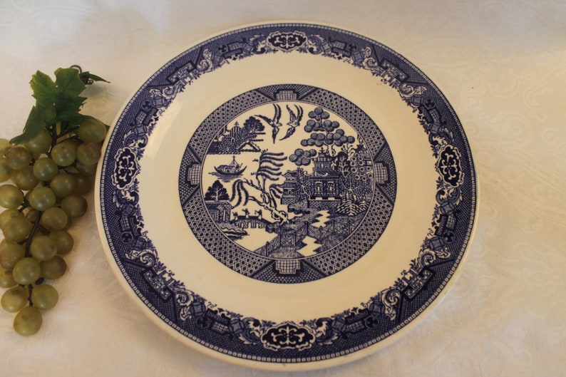 Royal China Blue Willow 12.25 Chop Plate in Great Condition Round Platter image 1