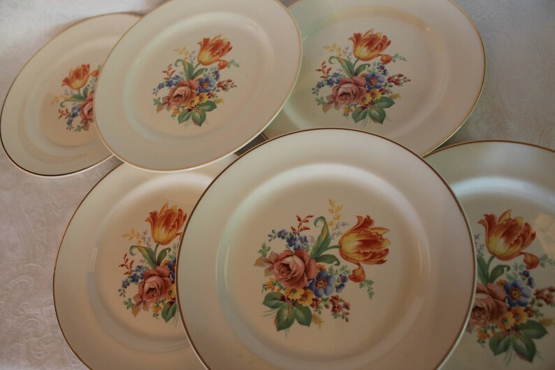 Set of 6 Universal of Cambridge Camwood Ivory 9.25 Etsy