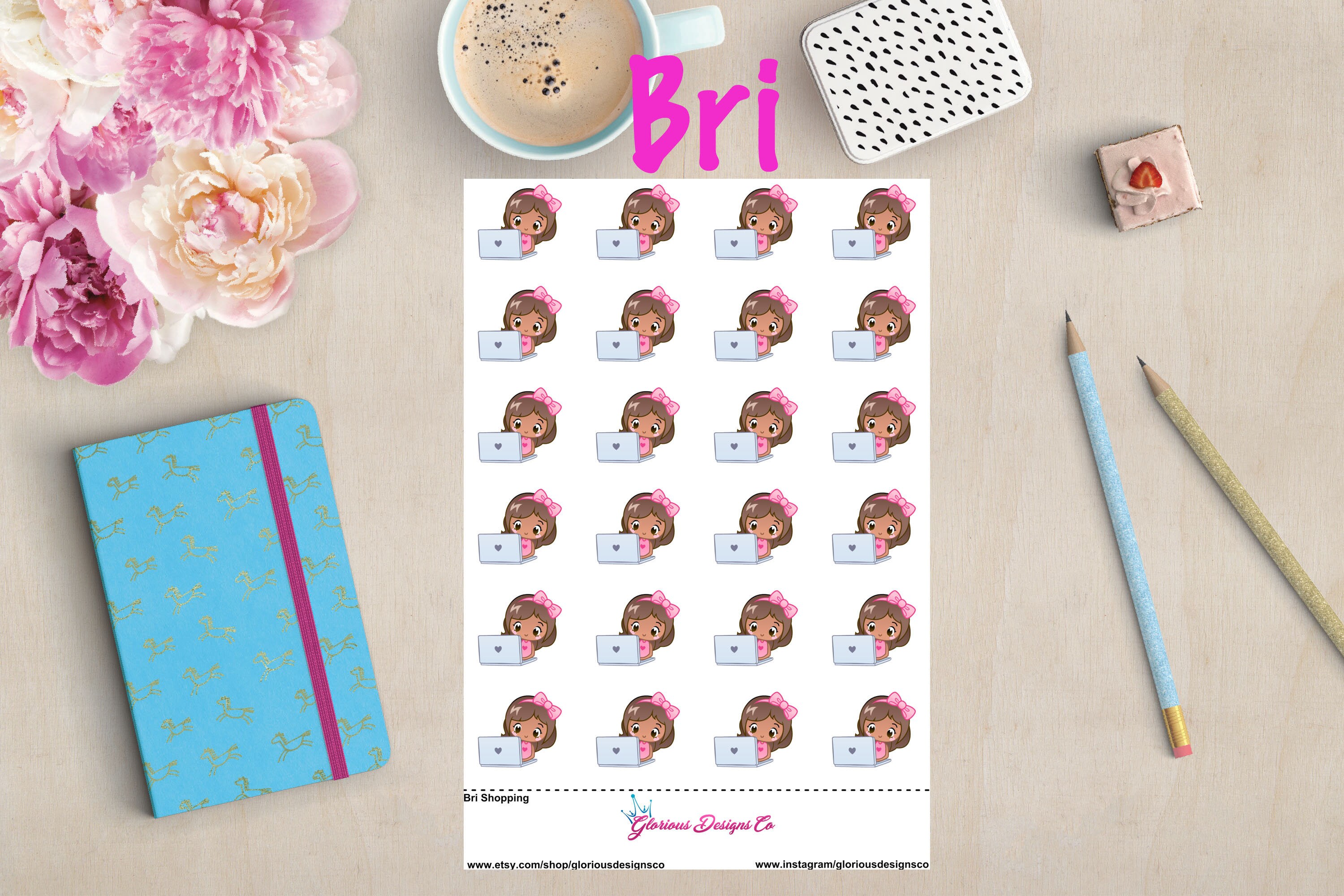 laptop planner stickers girlboss planner stickers computer etsy