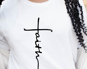 Faith Graphic T-shirt | Faith T-shirt, Christian T-shirt, Religious T-shirt, Love, Grace, Faith, Jesus, Faith Shirt, Bible Verse Shirt