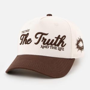 The Way The Truth The Life Hat, Christian Trucker Cap, John 14 6, Bible Verse Design, Faith Based Snapback, Embroidered Cap