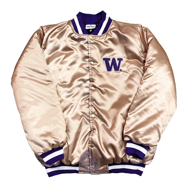 Giubbotto bomber abbottonato Washington Huskies ORO