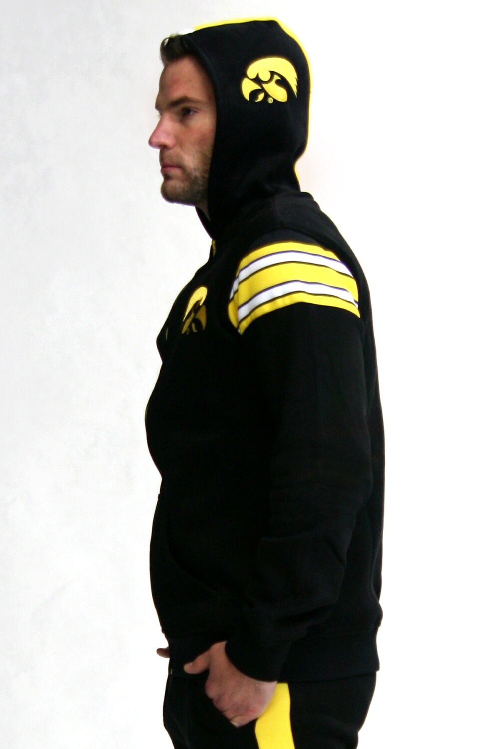 Iowa Hawkeyes Full Zipup Sweatshirt Jacket Hoodie Football Etsy