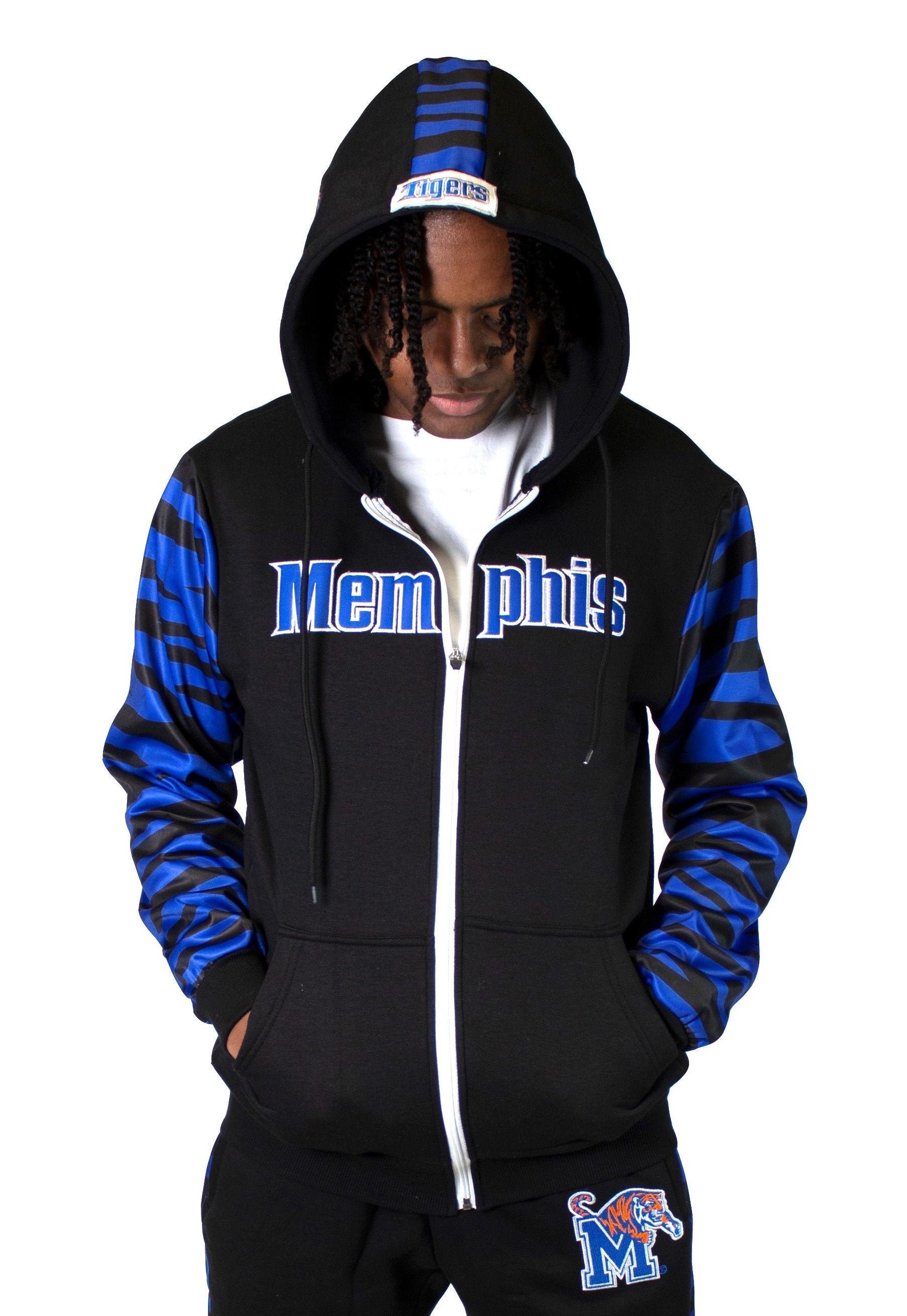 Memphis Tigers Men's Fleece Full Zip-up Hoodie - Etsy