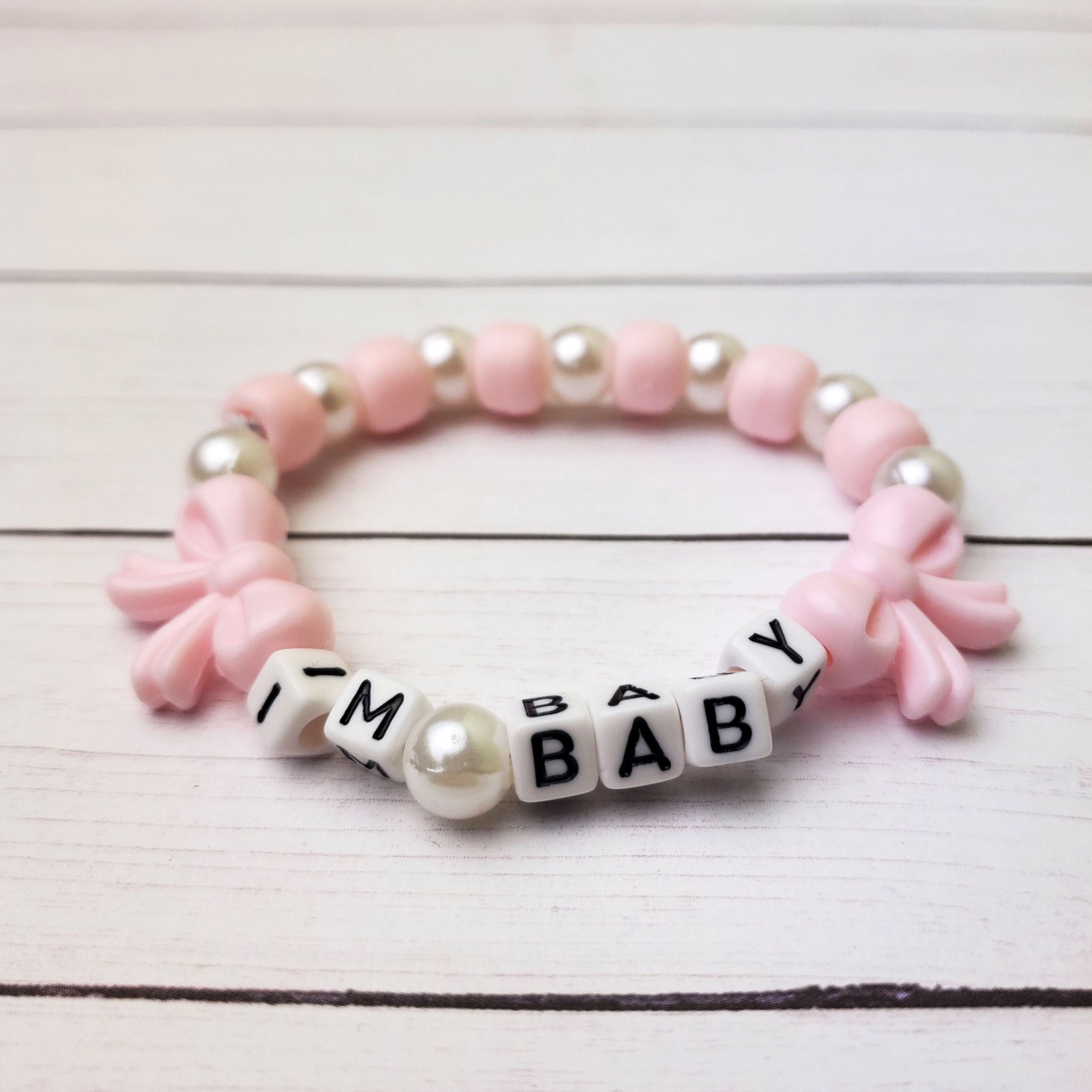 I'm Baby Bracelet Baby Girl Pastel Pink Babygirl Etsy Singapore