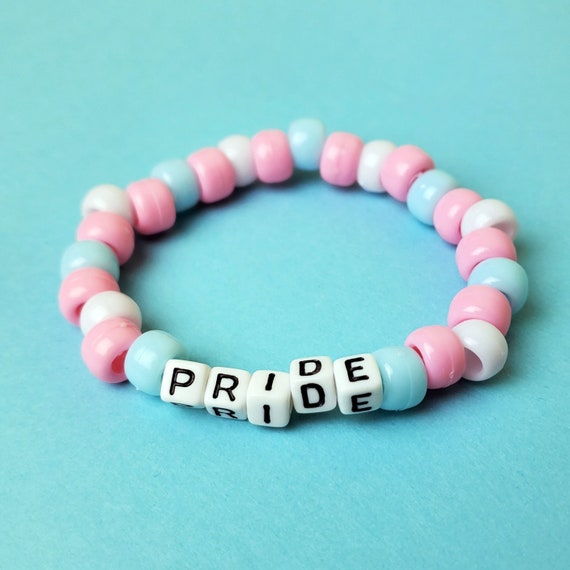 glass pearl bracelet wrap bracelet dragonfly memory wire bracelet Trans pride bracelet LGBT pride bracelet beaded bracelet Boho