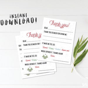Printable Ad-Lib Thank You Cards - Camping Theme - Thank You Cards for Kids - Fill in the Blank