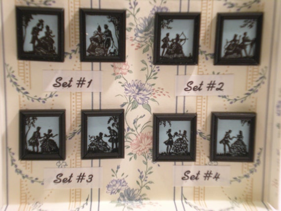 Set of 3 Miniature Picture Frames for Dollhouse Decoration, 1:12th