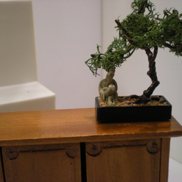 1:12 - Dollhouse - Miniatures - Ming Tree with Mudman - Handmade