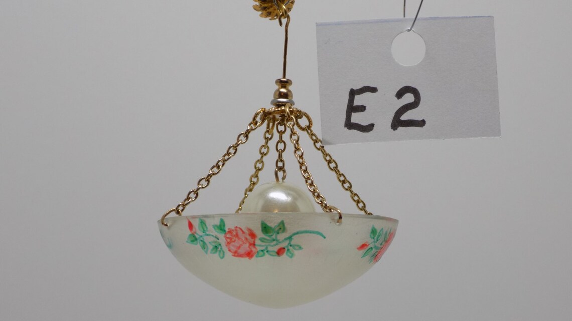 112 Scale Nonelectric Dollhouse Light Fixture Handmade Hand Painted