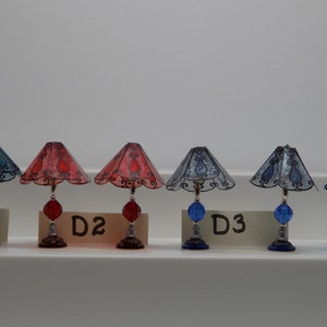 1:12 - Dollhouse Miniature - Non Electric - Table Lamps - Handmade -