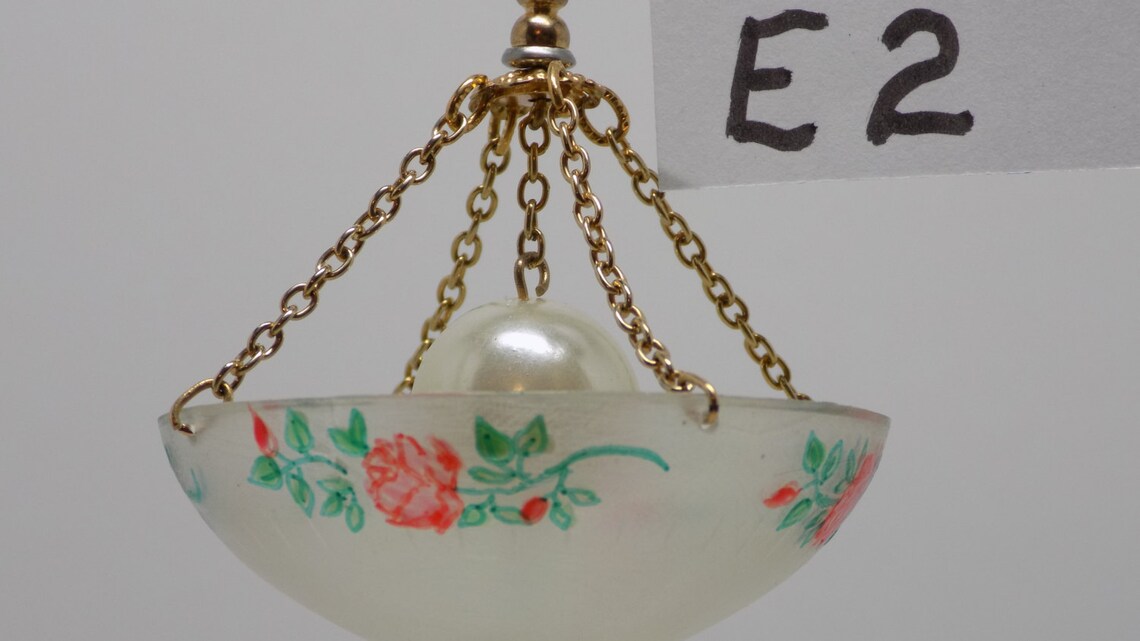 112 Scale Nonelectric Dollhouse Light Fixture Handmade Hand Painted