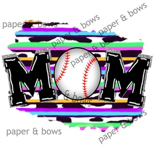 Baseball Mom, Sublimation Graphic, PNG, Clipart