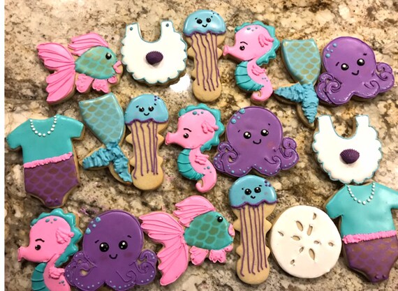 Under The Sea Baby Shower Cookies Etsy