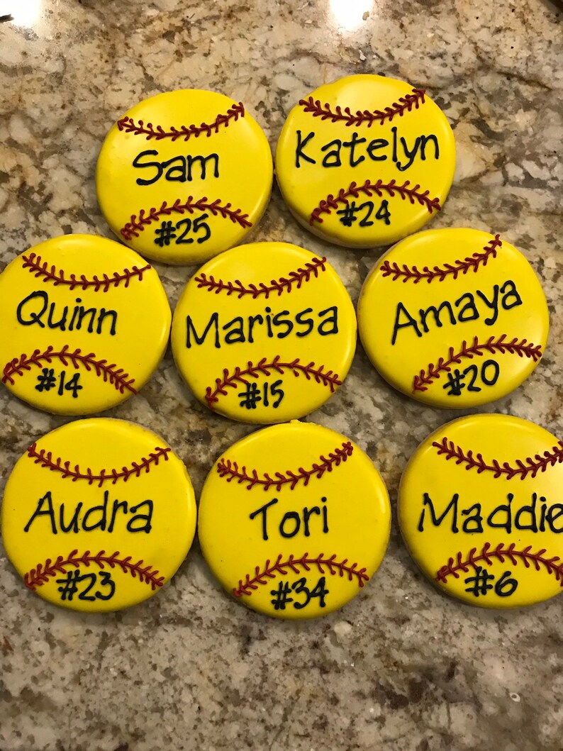 Softball Cookies Etsy