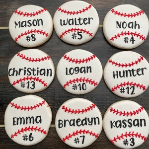 Baseball cookies