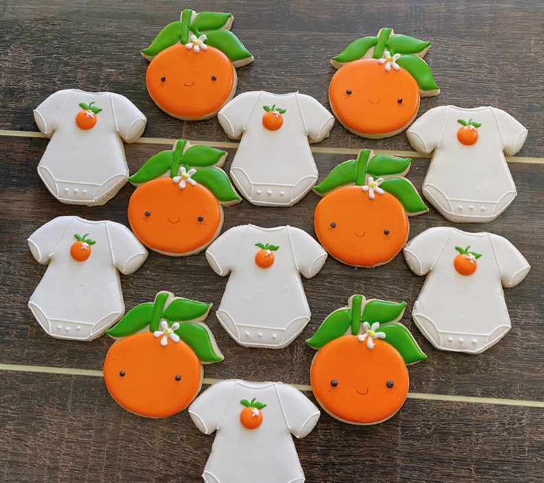 Cute Cookie Orange Baby Onesie