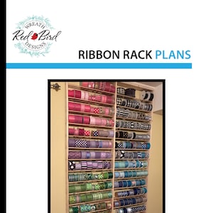 DIY Ribbon Storage Tutorial, Ribbon Rack Plans, Ribbon Storage Solution, Wooden Ribbon Rack Instructions, Do It Yourself Ribbon Storage