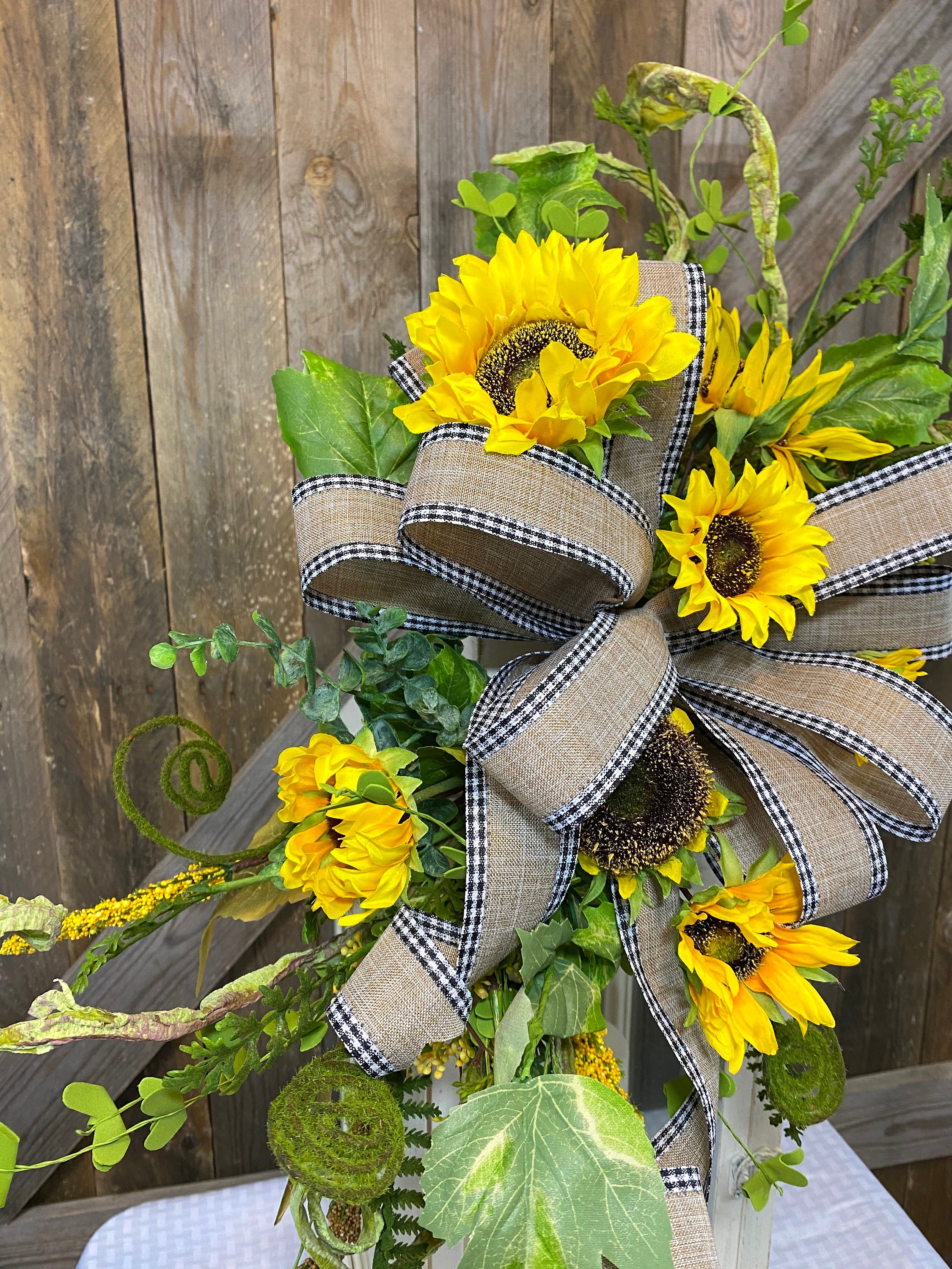 Sunflower Swag for Lantern Summer Sunflower Floral Decor Etsy