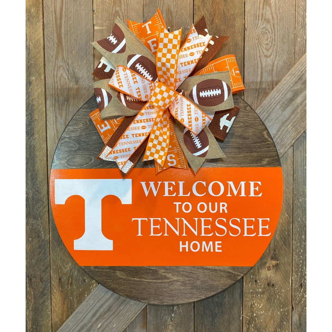 UT Vols Door Hanger, Tennessee Door Decor, Welcome Tennessee Home ...