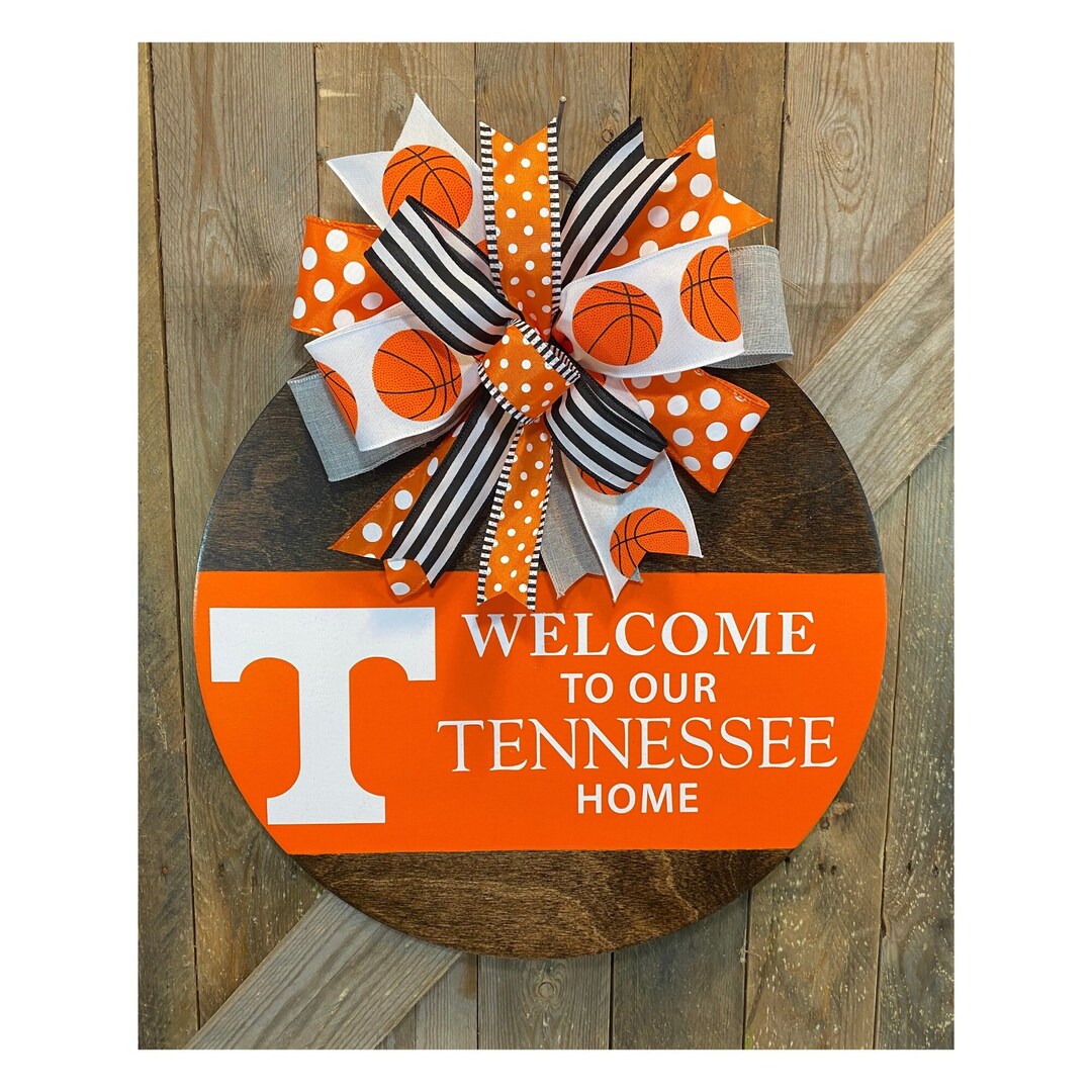 UT Vols Basketball Door Hanger, Tennessee Door Decor, Welcome Tennessee ...