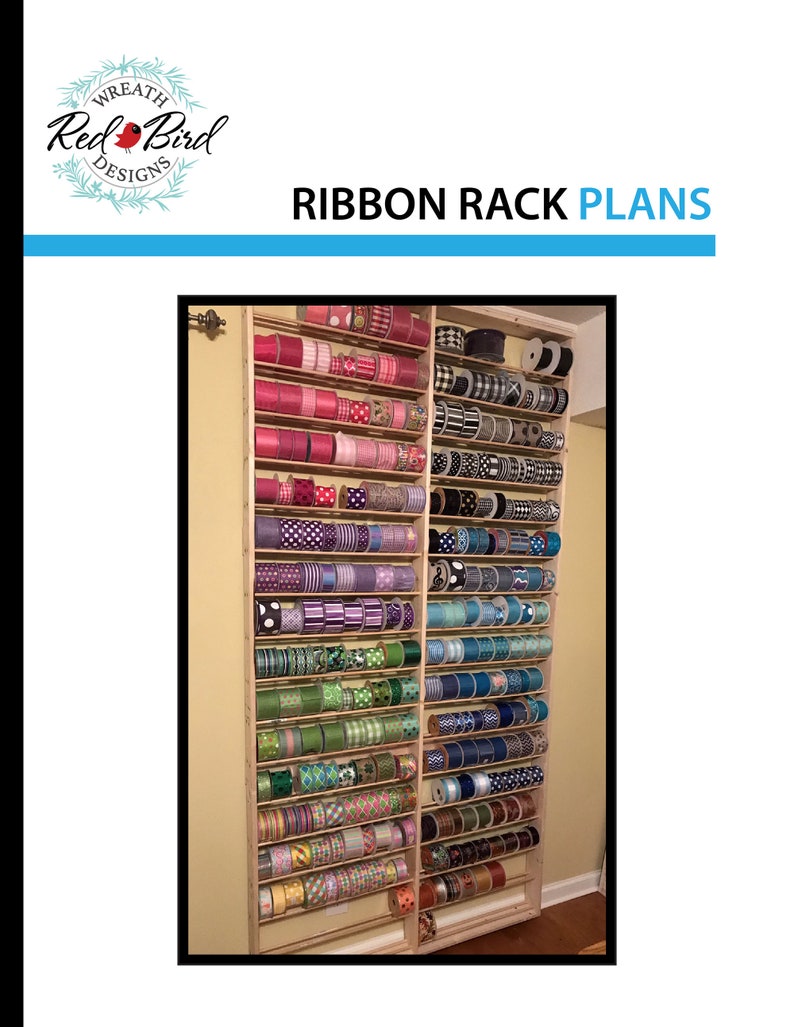 DIY Ribbon Storage Tutorial, Ribbon Rack Plans, Ribbon Storage Solution, Wooden Ribbon Rack Instructions, Do It Yourself Ribbon Storage image 1