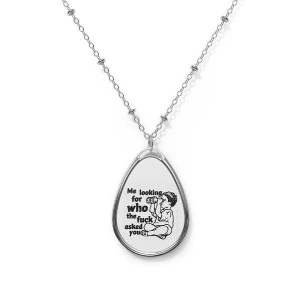 Looking for who the Fuck Asked You pendant necklace, witty, funny, jewelry, cuss words, snarky, WTF,