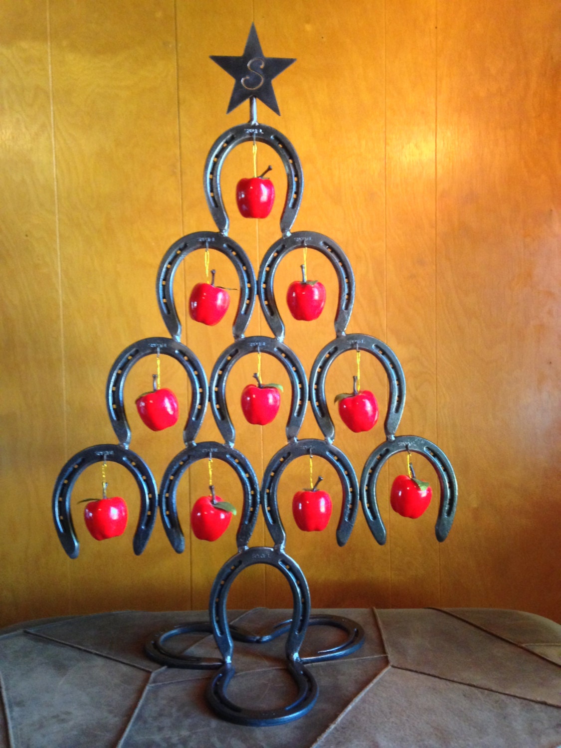 Horseshoe Christmas Tree Ornament Holder Customized with CNC Etsy