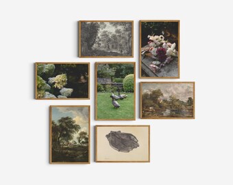 The Estate Afternoon | Dark Academia Art Print Set | Digital Download of Vintage & Nature Photography for Gallery Wall Decor