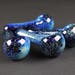Galaxy Glass Pipe - Cobalt Space Pipe Nebula Fumed Glass Pipe, Heady Hand Blown 