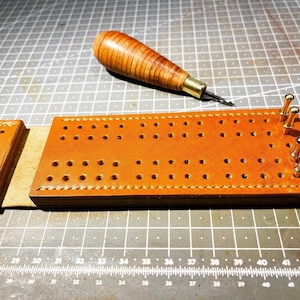 Travel Cribbage Set, All Leather, by Apricity Leatherworks