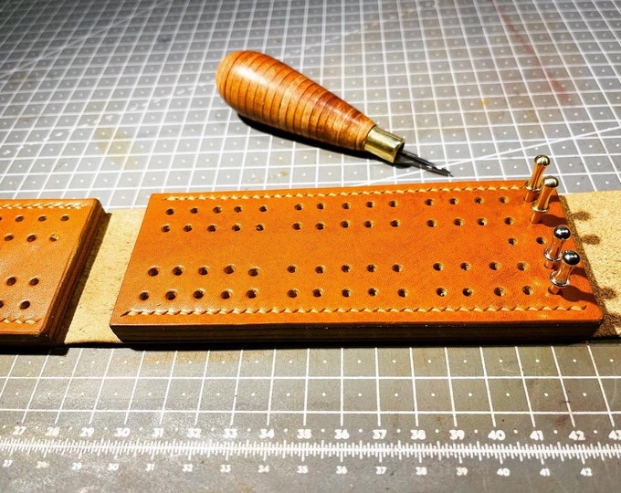 Travel Cribbage Set, All Leather, by Apricity Leatherworks Etsy