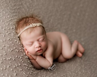 Windsor Backdrop, Newborn Photo Prop, Pebble Brown Backdrop, Newborn Posing Fabric, Newborn Photography Backdrop, Popcorn Fabric Backdrop