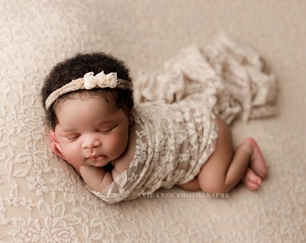 Aurora Lace Backdrop, Newborn Photo Prop, Floral Lace Backdrop, Newborn Posing Fabric, Lace Fabric Backdrop, Lace Baby Backdrop