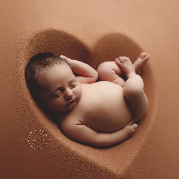 Cozy Backdrop, Fuzzy Cinnamon Backdrop, Newborn Photo Prop, Newborn Posing Fabric, Warm Brown Posing Fabric