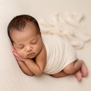 Hadley Cream Backdrop, Newborn Photo Prop, Cream Posing Fabric, Cream Photography Backdrop
