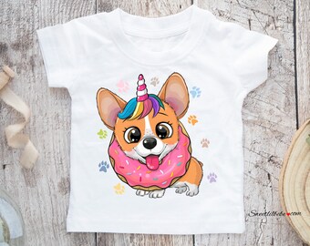 Unicorn Corgi Toddler Tee, Corgi T-Shirt, Unicorn Tee, Dog Toddler Shirt, Funny Kids Shirt, Dog Lover Toddler Tee, Unicorn Kids Shirt