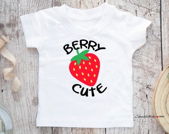 Berry Cute Toddler T-Shirt,  Berry Cute Kids Shirt, Strawberry Toddler Tee, Berry Cute Toddler Top, Strawberry Top, Strawberry Toddler Shirt