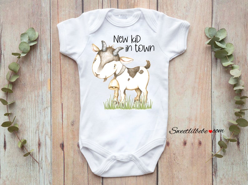 New Kid in Town Baby Boy Onesie® Goat Baby Onesie Goat Baby Etsy